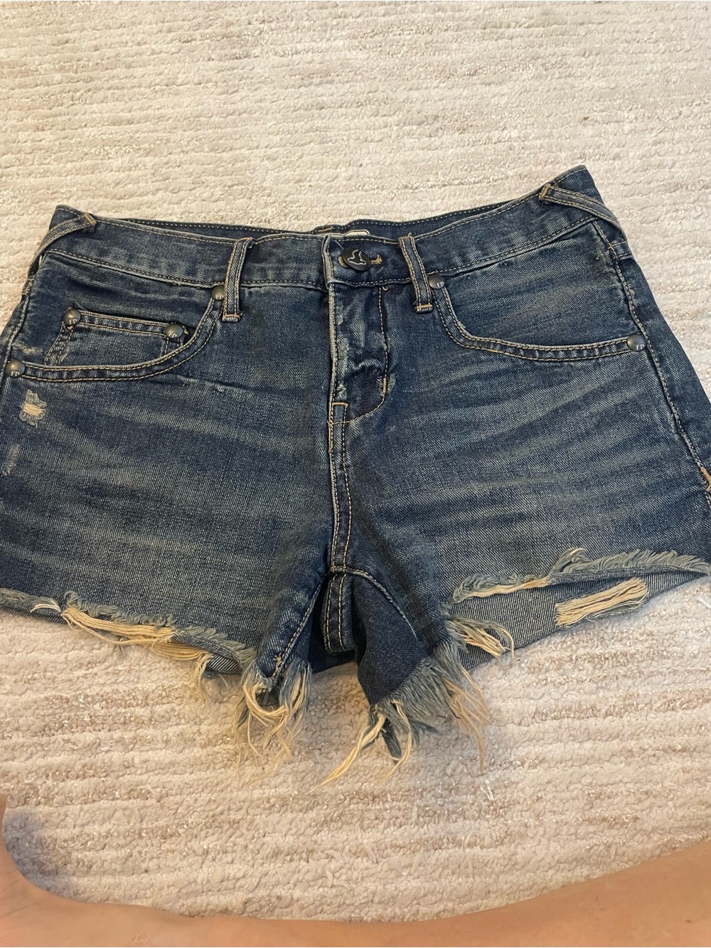 Vintage Free People Classic Blue Denim Cutoff Women’s Shorts